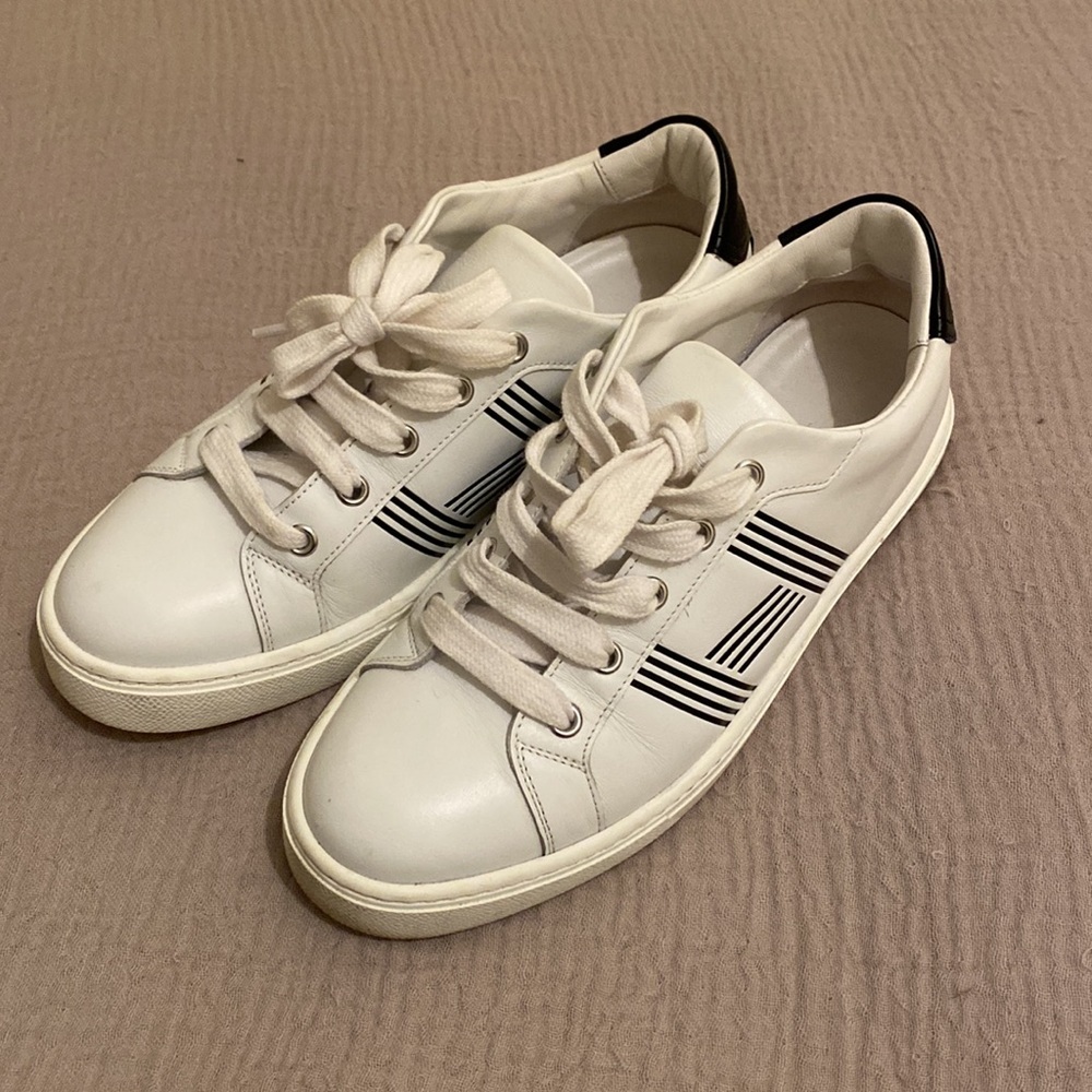 HERMES Women's White Casual Sneakers. Size 38